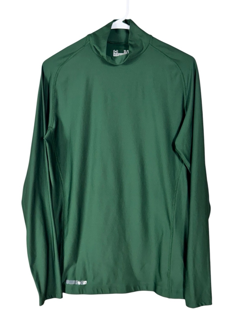 Under Armour ColdGear Green Mock Neck Compression Base Layer Long Sleeve